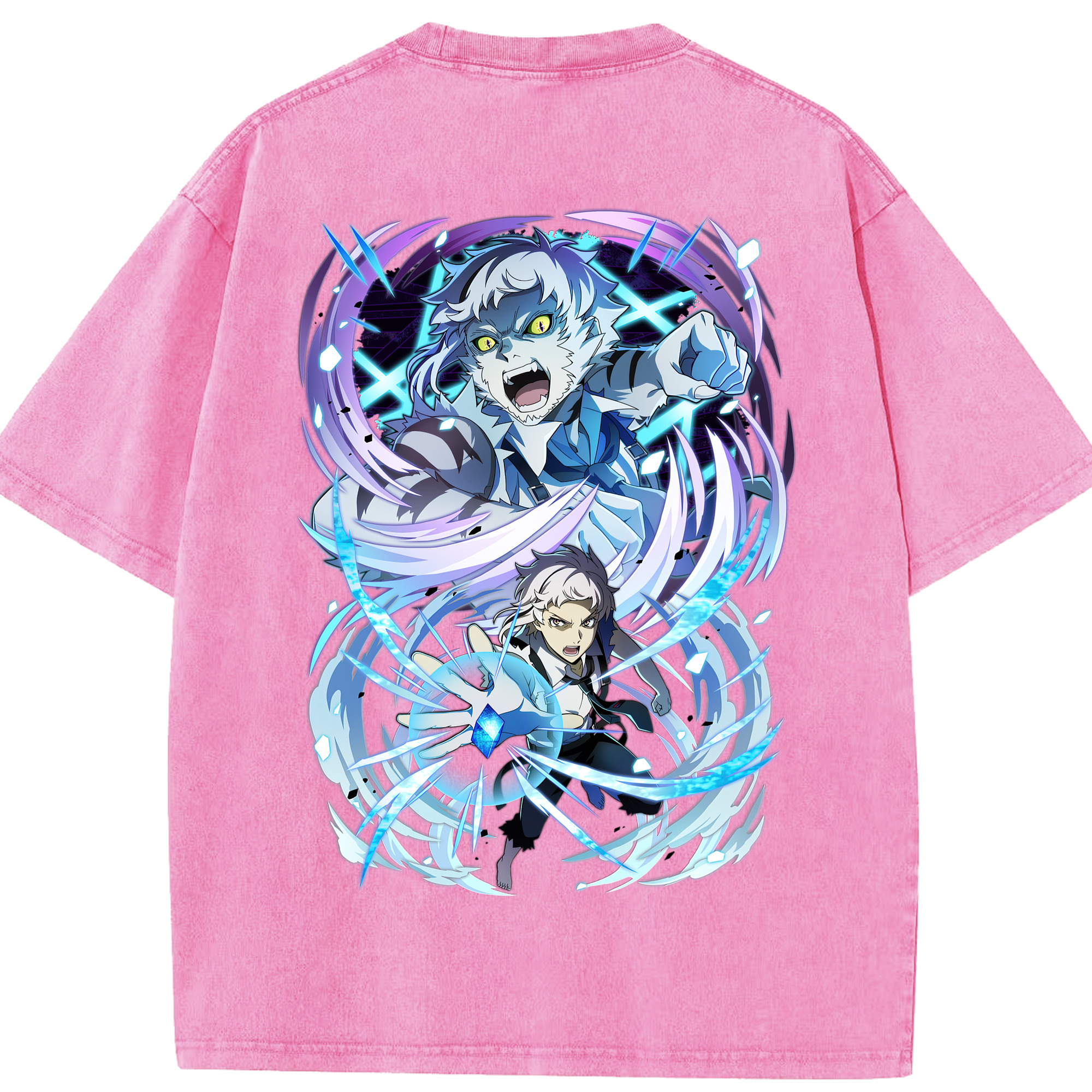 （画像用） 文豪ストレイドッグス Bungo Stray Dogs 綿100% ヴィンテージ風 半袖Tシャツ（背面プリント）